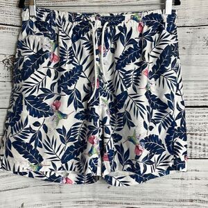 Trunk surf and swim Co mens swim trunk size L drawstring tropical
